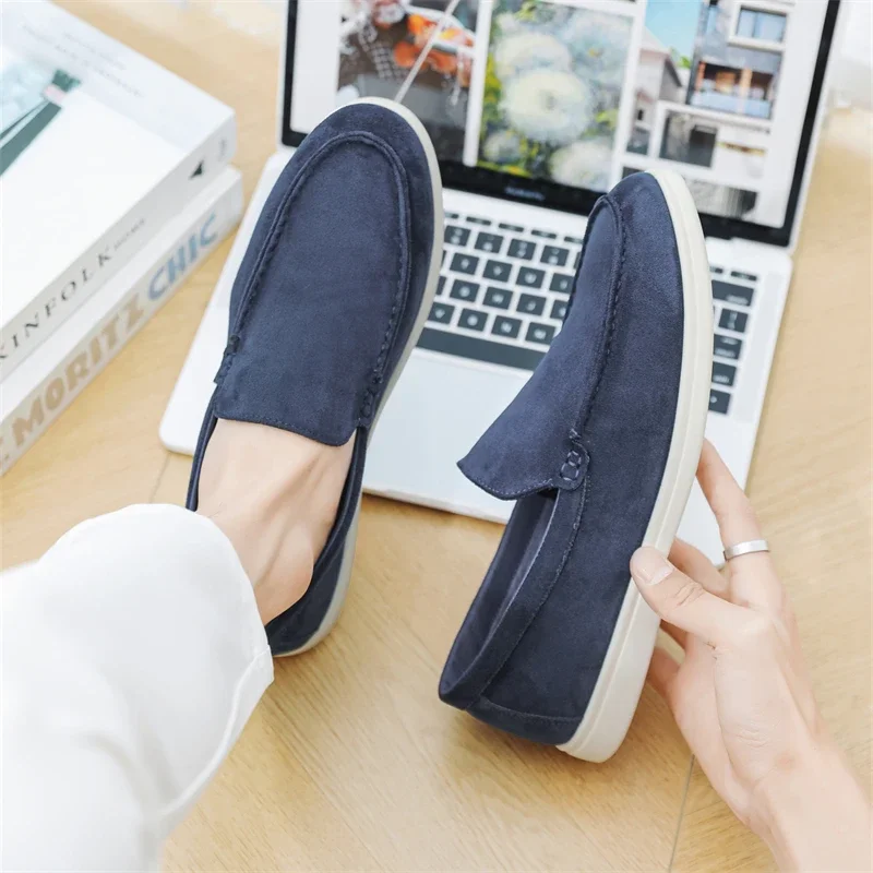 

2025 Best-selling Loafers Classic Casual Shoes Nordic Minimalism Neutral Slip Comfortable Shoe Anti Slip Suede Walking Shoes Men