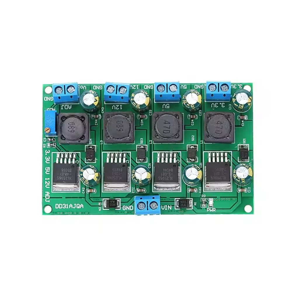 

3A 3,3 В 5 В 12 В 4-канальный понижающий модуль питания Регулируемый выходной понижающий модуль питания 2-28 В DD31AJQA