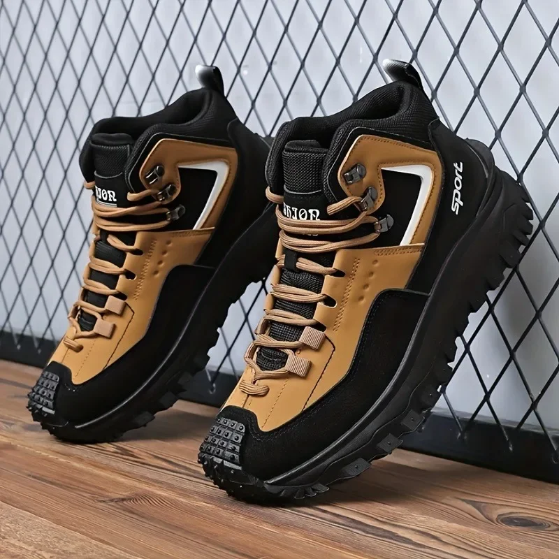 Zapatillas de deporte para hombre, zapatos de exterior de talla grande, zapatos de senderismo versátiles a la moda para hombre, zapatos informales antideslizantes, zapatos versión coreana de primavera