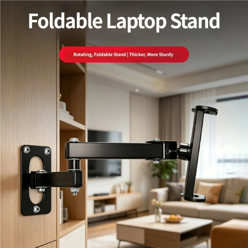 Articulating Wall Tablets Mount for Home Office Kitchen Viewing, Adjustable Holder for 5 to 12.9Inch Phones and Tablets Daily