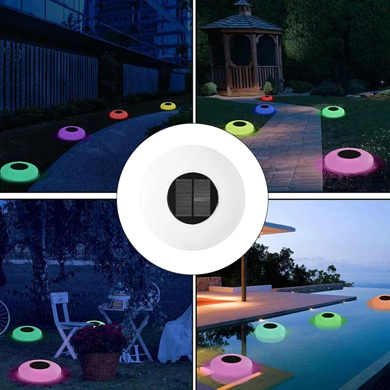 Boule lumineuse solaire pour piscine, imperméable conforme à la norme IP68, luminaire décoratif d'extérieur, idéal pour un jardin ou un sécuritaires, 16 couleurs, D25 cm