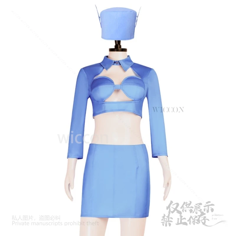 애니메이션 영화 다섯 번째 요소 코스프레 의상 여성 빈티지 항공사 재미 있은 할로윈 의상 드레스 Cos 승무원 재고 있음