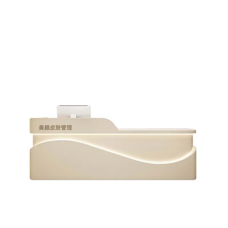 

Minimalist Church Pulpito Tempered Glass Desk Reception Desks For Medical Entrances Tables Aesthetic Counter Muebles Table Salon