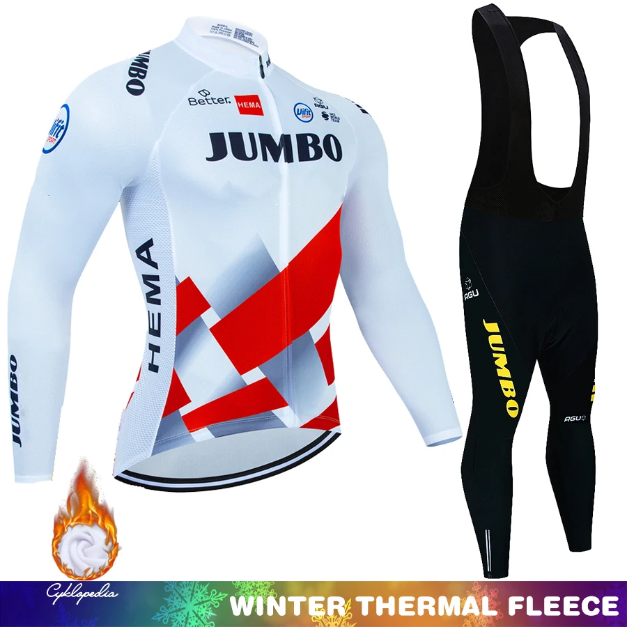 جامبو الدراجات الستر الحرارية جيرسي الملابس رجل 2026 الرجعية الشتاء الصوف مجموعات الملابس البلوز مريلة الرجال دراجة الترياتلون الدراجة #1