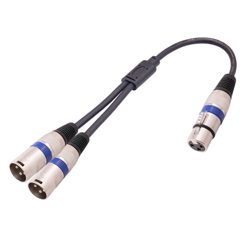 XLR Splitter Cable Microphone Cable XLR to XLR Patch Cable 3-Pin XLR Female to Dual- XLR Male Y Cable Adaptor DropShipping