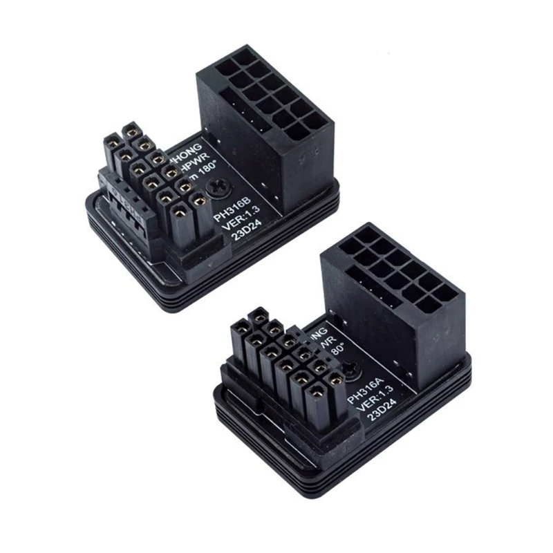 ATX3.0 12VHPWR 180 Angled Turning Connector 16P to 16P GPU Power Connector 600W