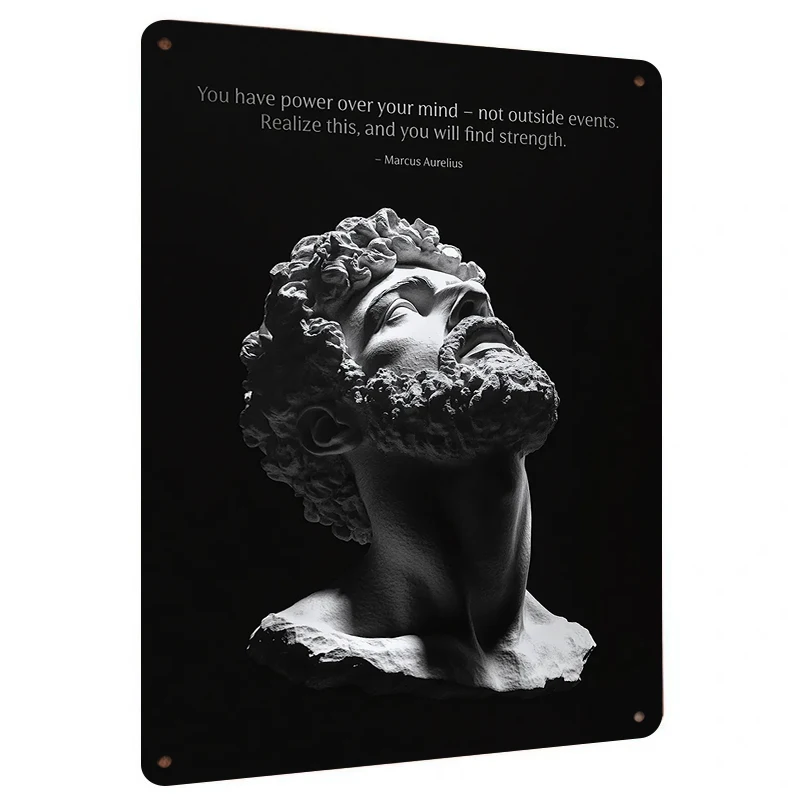 Marcus Aurelius Quote Metal Wall Art Stoic Philosophy Decor Inspirational Home Office Decoration