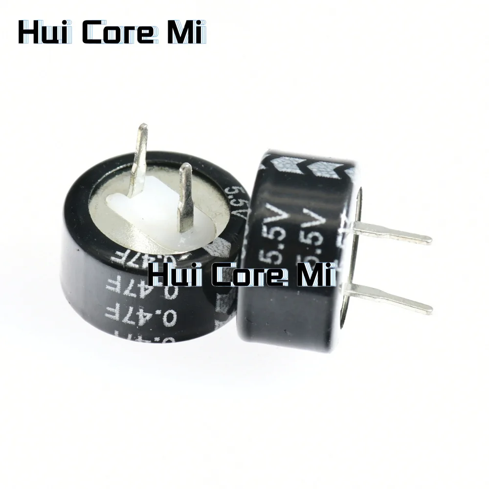 5.5V0.47F C-type 13.5 * 6.5 black DIP direct insertion Farad capacitor