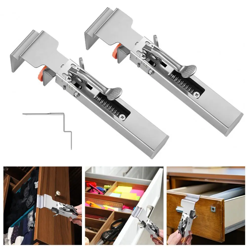 Quick Drawer Installation Tool Heavy Duty Adjustable Drawer Fixing Clamp for Metal Drawer Front Installation for Carpenter