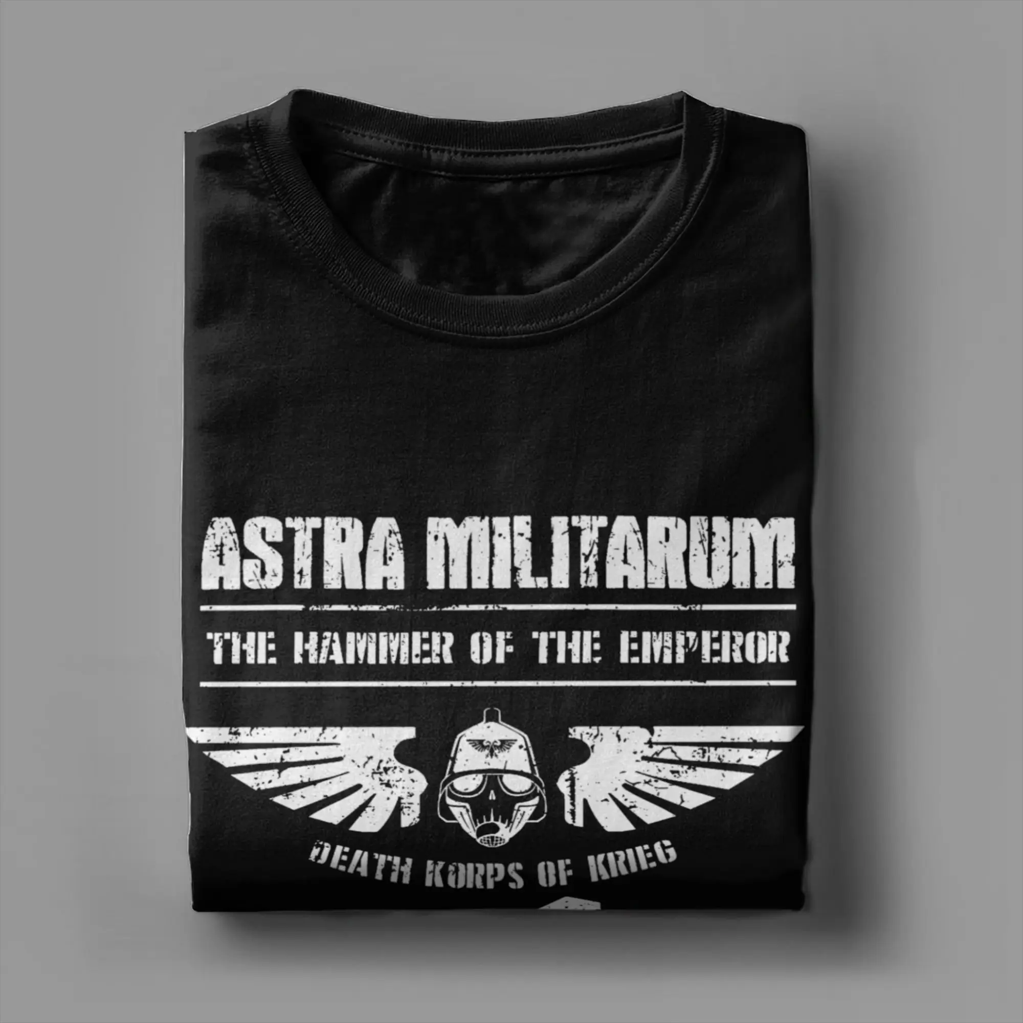 Men Hammer of the Emperor Death Korps of Krieg Astra Militarum Imperial Guard T Shirt Pure Cotton Clothes Tees Big Size T-Shirt view 4