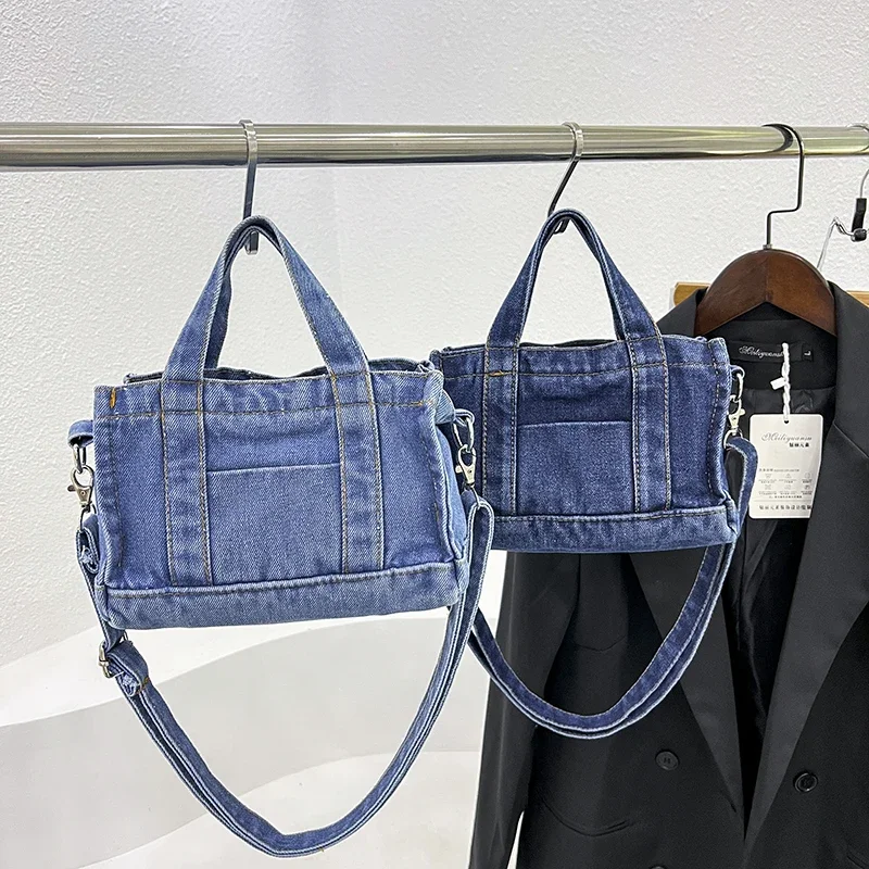 Four seasons universal casual fashion trend all-in-one denim bag borse a tracolla per le donne bolsas de mujer sac a main femme purse