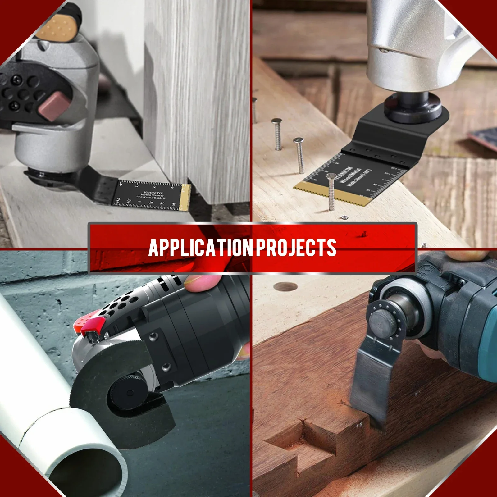 27 قطعة شفرات متعددة الأدوات متأرجحة، إطلاق سريع للخشب/المعادن، تناسب Milwaukee Ryobi Black & Decker Craftsman والمزيد