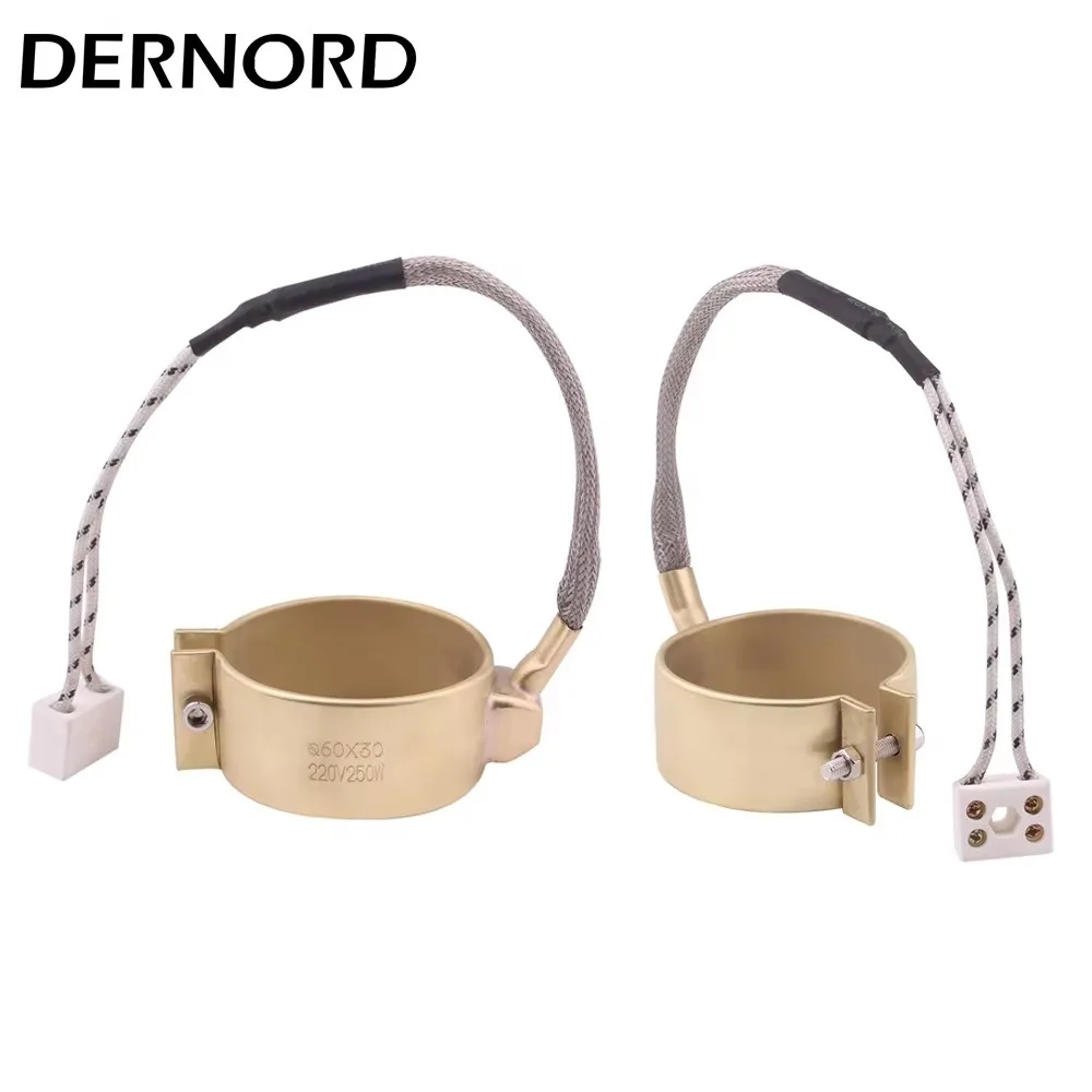 DERNORD 2PCS Elektrische Koperen Vat Messing Band Heater voor Extruder 220V Injectie Ring Verwarmingselement 35X35/40X30/40X40/50X30