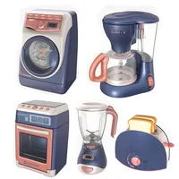 Simulation Kitchen Toys Home Appliances Set Play House Toy Washing Machine Bread Maker Oven Microwave Cooker Creative Kids Gift