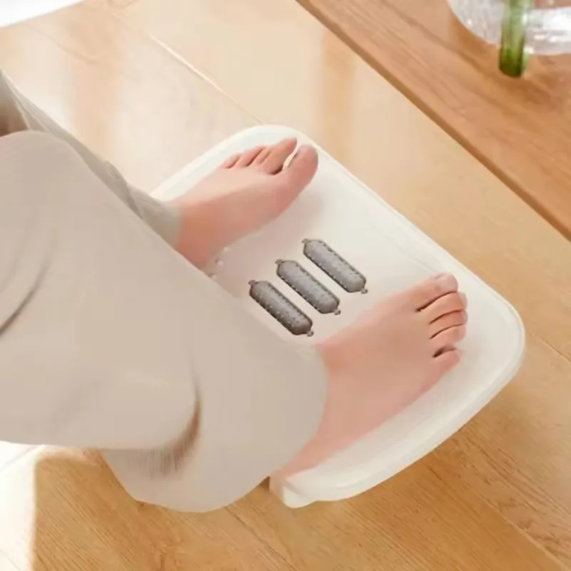 Adjustable Under-Desk Foot Support with Built-In Massage Rollers for Improved Comfort in Office and Home Settings image 6