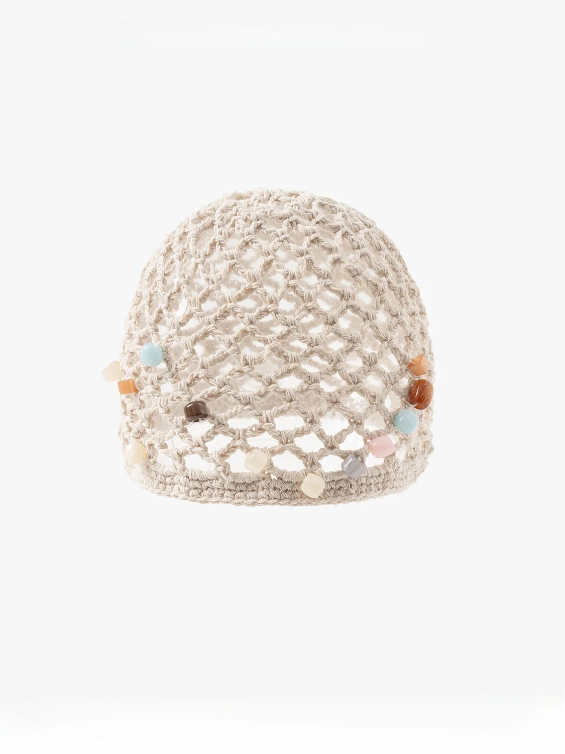 Lulusmiracle Fashionable Breathable Hollow out Head Cover Hat Women's Trendy New Style Cotton Autumn Winter round Top Cap