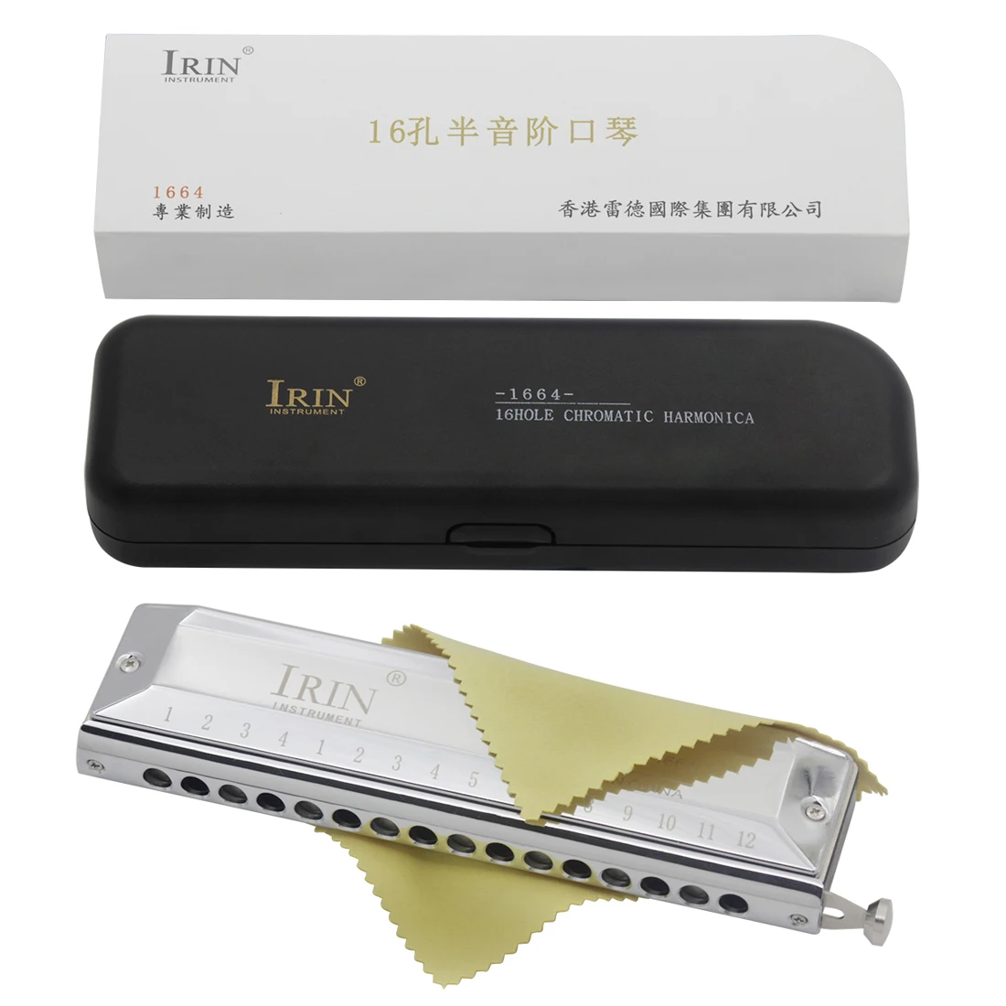 

Professional 16 Hole 64 Tone Chromatic Harmonica for Adults Students Beginner Musical Education Harmonica