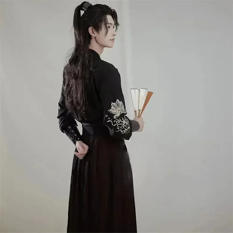 

Цикитайский шелковый халат древний рыцарь ханьфу для мужчин и женщин, кимоно для взрослых, фехтовальщик ханьфу, традиционный винтажный этнический танцевальный костюм для косплея