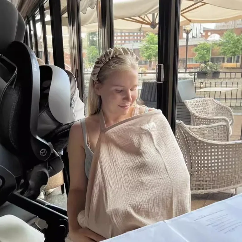 طبقة مزدوجة الطفل بطانية قطن نقي التين القماش التمريض الملابس شال غطاء التمريض مكافحة الخفيفة منشفة التمريض للخروج #1