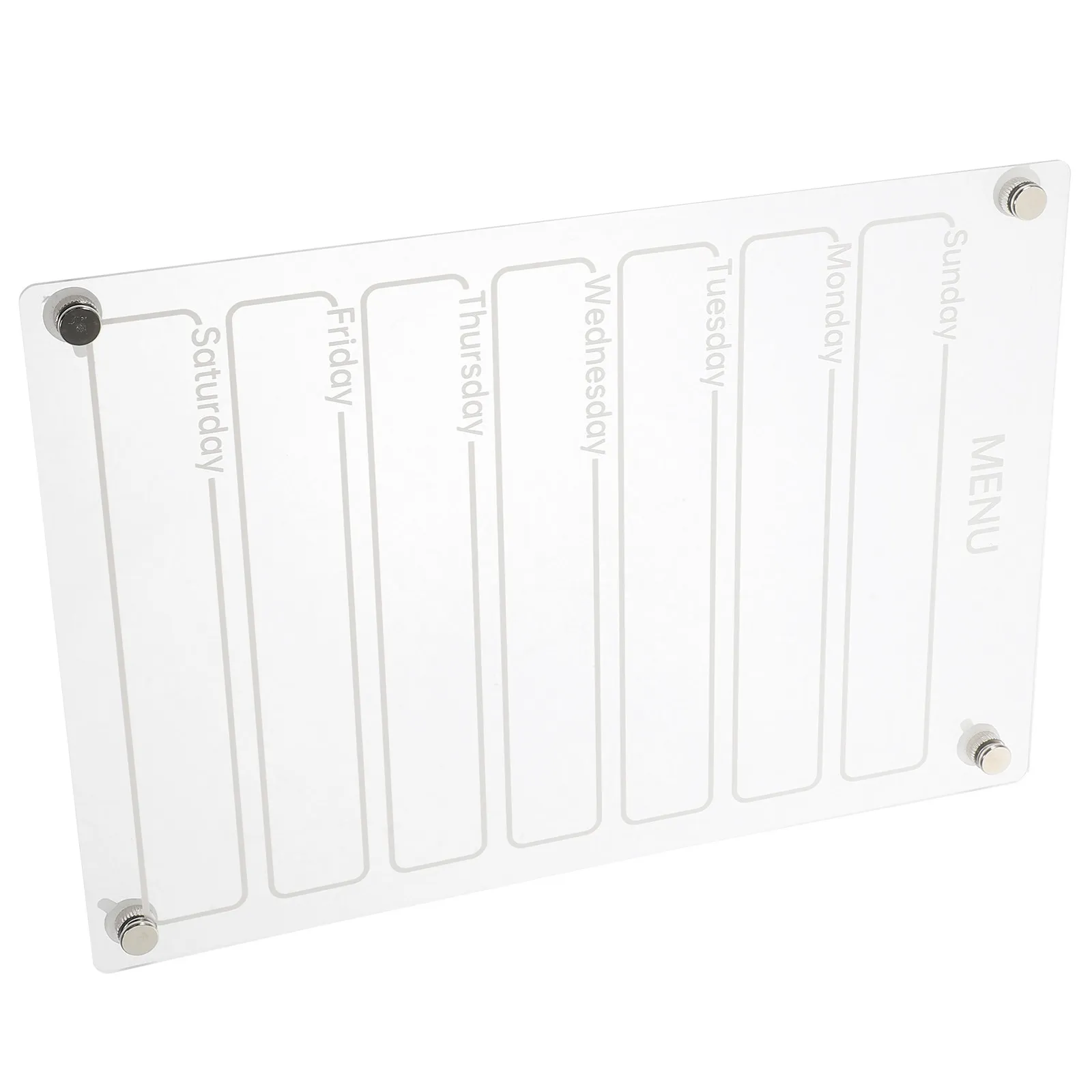 Magnetic Acrylic Weekly Schedule Board Erasable Menu Planner for Kitchen Office Planning Board Magnetic to Do List for Fridge