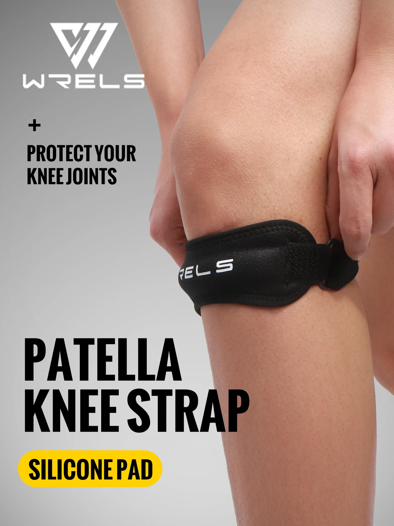 WRELS 1/2/4/6 PCS Knee Straps Breathable Adjustable Patellar Straps Pain Relief Men Women Running Basketball Knee Support Band