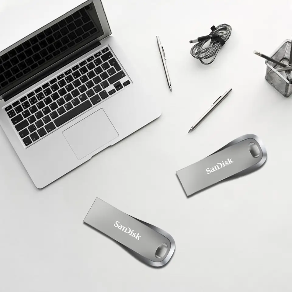 محرك أقراص فلاش SanDisk CZ74 Ultra Luxe USB 3.2 Gen 1 سعات 32 جيجابايت 64 جيجابايت 128 جيجابايت 256 جيجابايت 512 جيجابايت بسرعة عالية وتصميم أنيق مع حماية بكلمة مرور - 4
