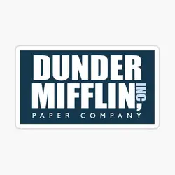 Dunder Mifflin - The Office Sticker for Laptop Decor Bedroom Car Cute Cartoon Art Fashionable Public Suitcase