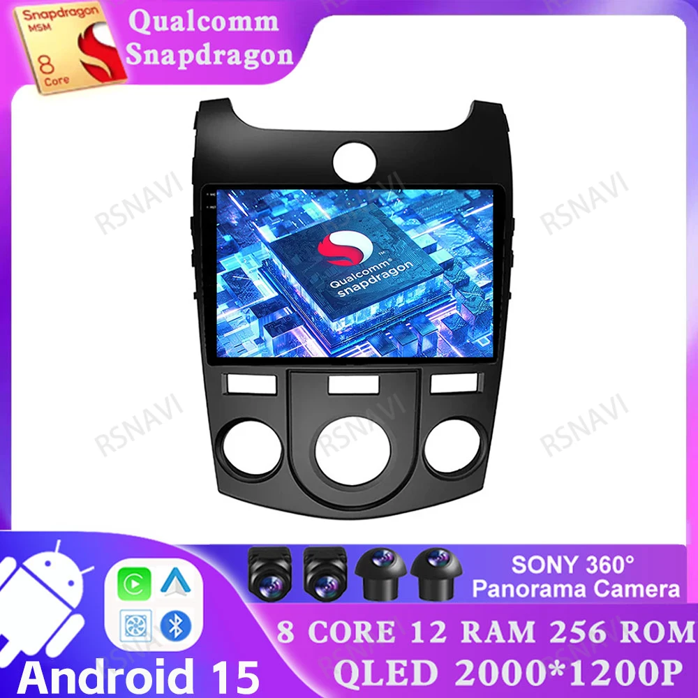 

Android 15 For KIA Forte Cerato 2008-2014 Multimedia Stereo Car Radio DVD GPS Autoradio BT Navigation Viedo Player 5G WIFI DSP