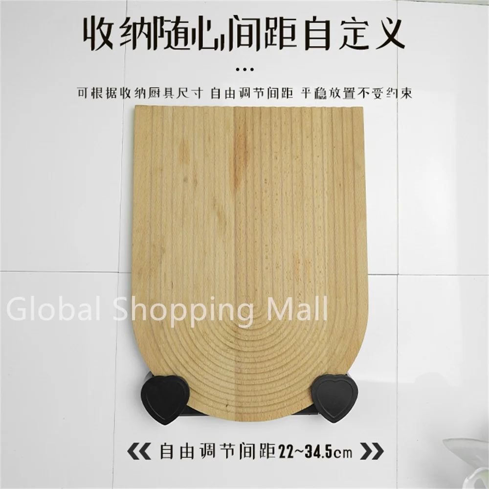 Adjustable Pot Lid Organizer for Cabinet Door Adjustable in-Cupboard Pot and Pan Lid Holders for Home Wall Mount Pot Cover