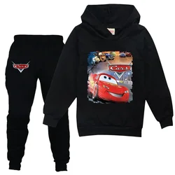 Children Hoodie and Pants 2 Piece Set Pixar Cars Lightning McQueen Kid Teen Sports Suits Boy Casual Clothing Baby Sets Tracksuit