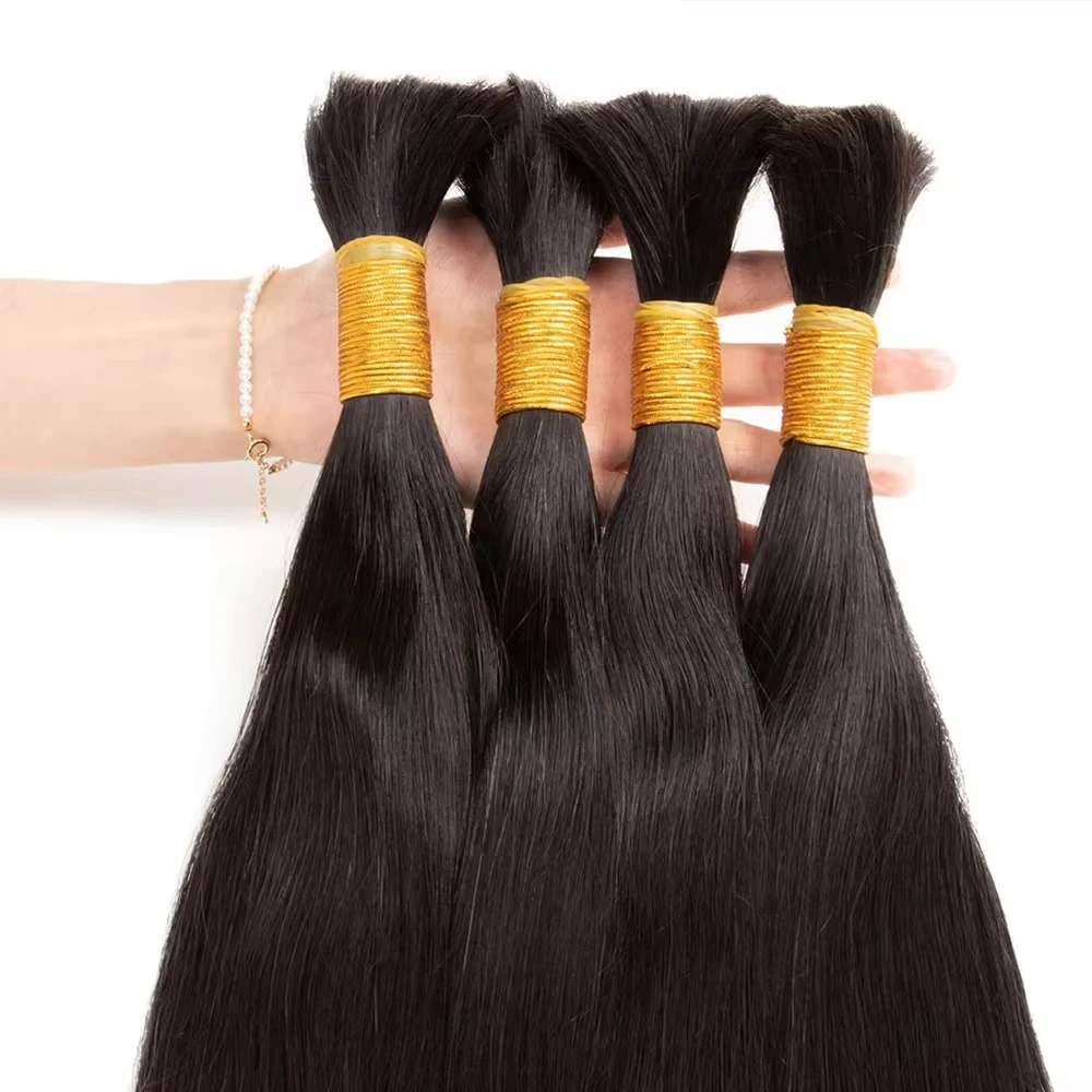 100% Human Hair Bulk Hair No Weft 50g 100g 12-26 Inch Various Lengths Hair Extensions Bundles Remy Hair