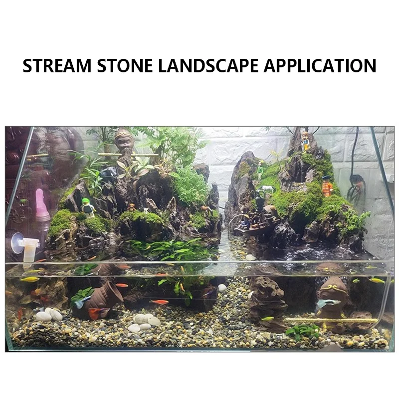 Aquarium Decoratie Bodem Zand Natuurlijke Stroom Steen Decoratie Schildpad Tank Klimmen Huisdier Doos Landschapsarchitectuur Bodem Zand