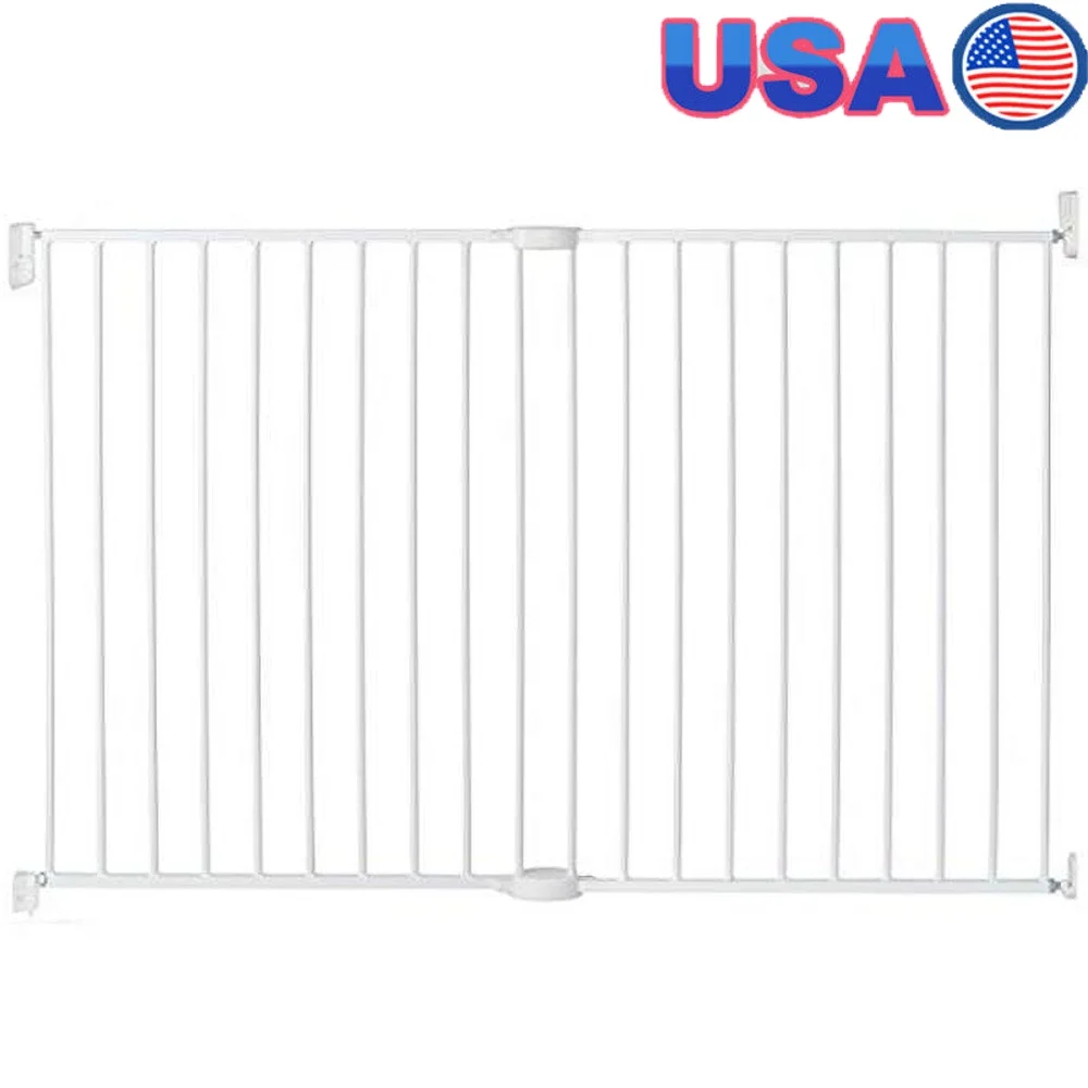 

Extra Wide XL Metal Toddler Baby Safety Gate Adjustable Stairs Hallways Doors Quick Release Swinging One Way Two Way Use 36