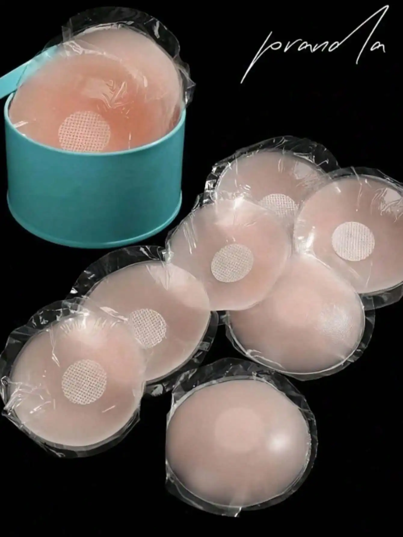 

2 шт./1 пара многоразовых самоклеящихся накладок для груди без бретелек, бесшовные невидимые самоклеящиеся накладки на соски, нескользящие, гладкие