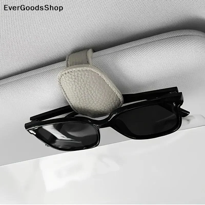 

New Universal Car Sunglasses Holder Magnetic Eyeglass Hanger Clip Magnetic Leather Eyeglass Hanger Clip Car Accessories