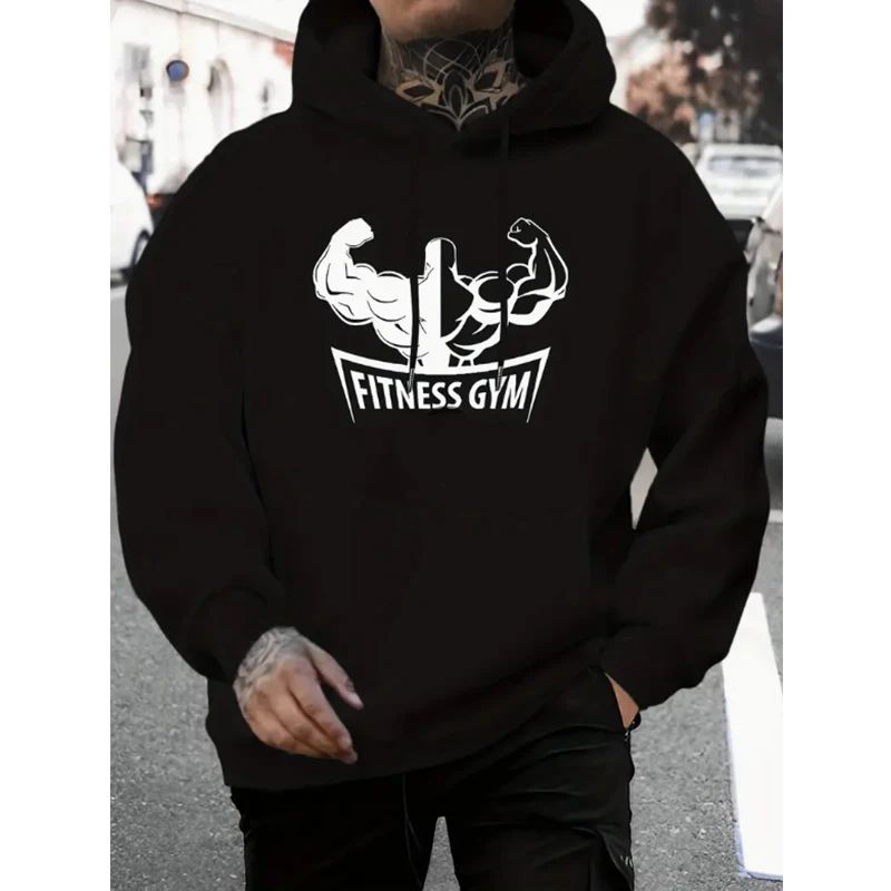 

Осень/зима Мужская толстовка с капюшоном в забавном стиле Бестрашная толстовка с принтом Мужская забавная флисовая толстовка с длинными рукавами Спортивное пальто Новый стиль