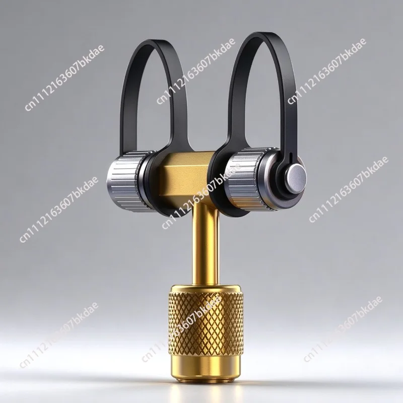 Mini Three Way Valve Vacuum Gauge HVAC Refrigeration Micron Measurement Connector Tool