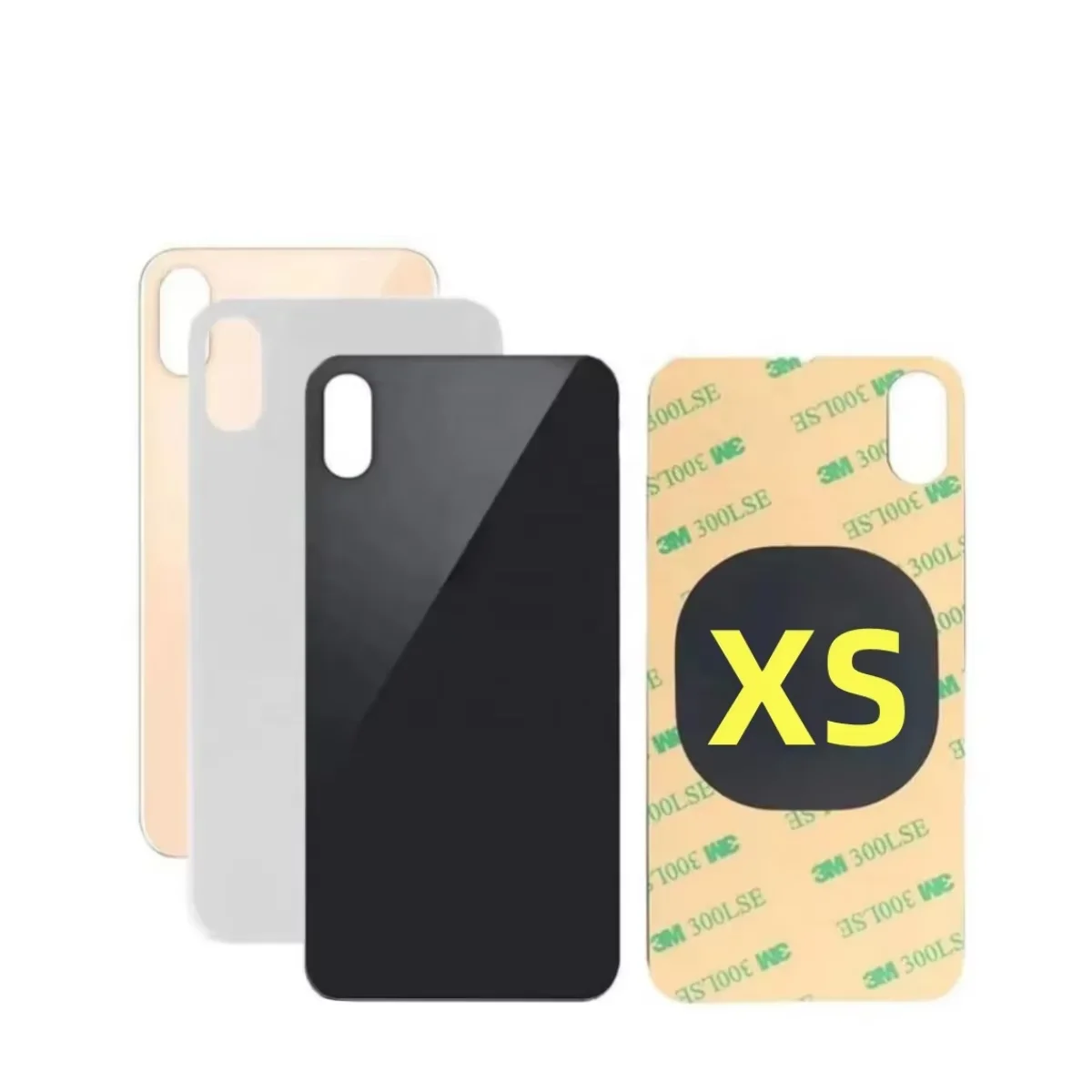 Back Glass+3M glue For IPhone X-Xs-Xsm Back Cover Glass Fast Replacement High Quality Housing Battery Cover Big Hole Rear Glass