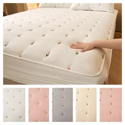 Super dicke Matratzen bezug geste ppte bestickte Bettdecke Single/Queen/King Matratzen auflage Baumwolle Lencol Cama Casal Bettwäsche