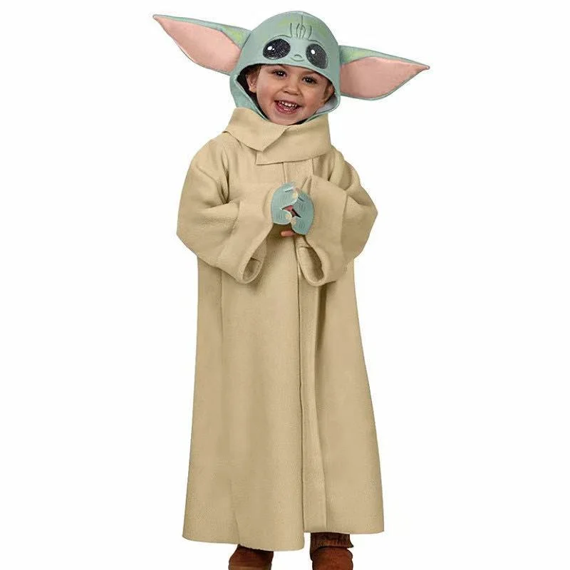 Halloween Cute Y-Yoda-Baby Costume for kids Christmas Carnival Party Cosplay Clothes New Year Kids Anime Cosplay Funny Xmas Gift