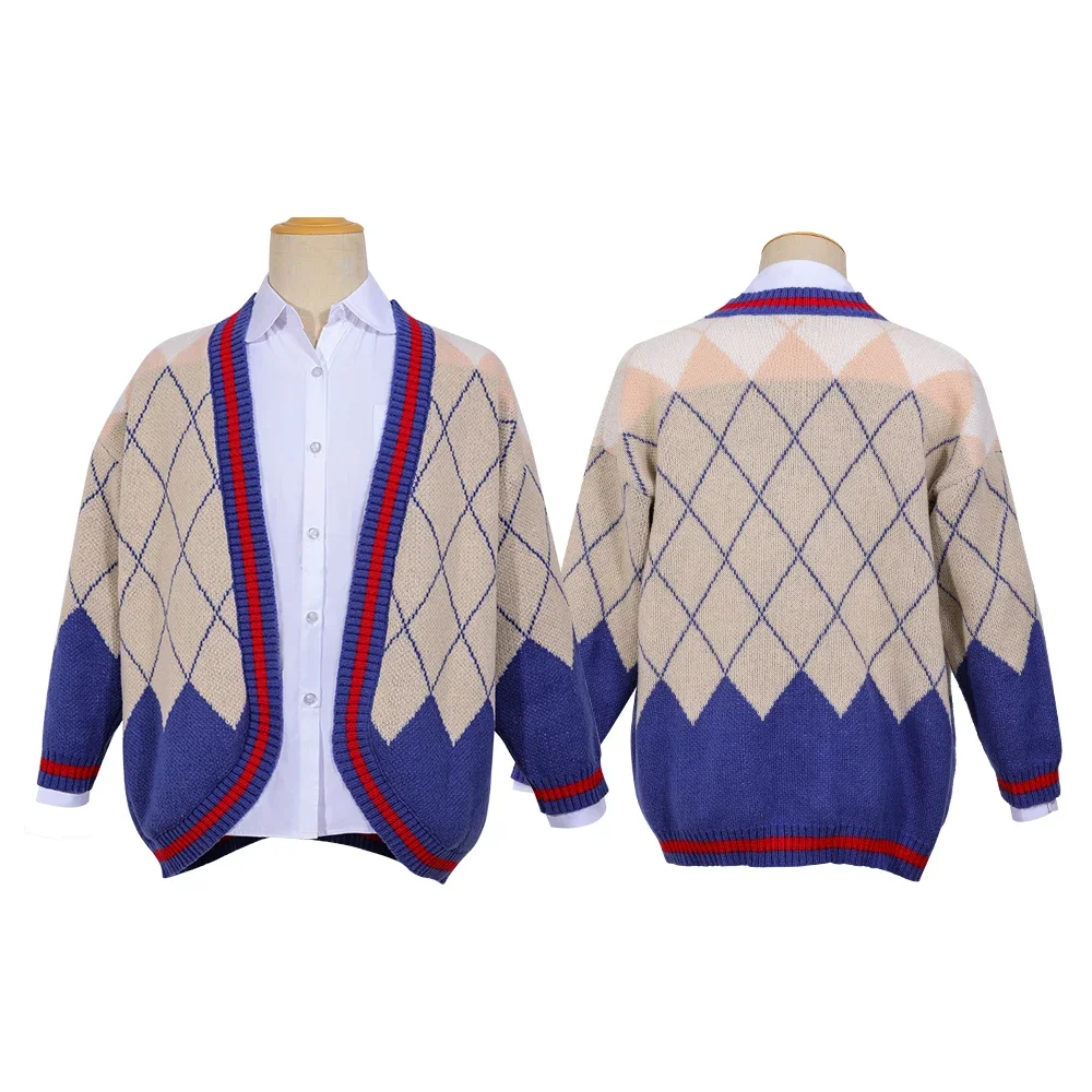 Love And Deepspace Rafayel Qiyu Cosplay Costume Wig Earrings Adult Unisex Qiyu Sweater Shirt Asymmetric Cardigan Warm Coat Top