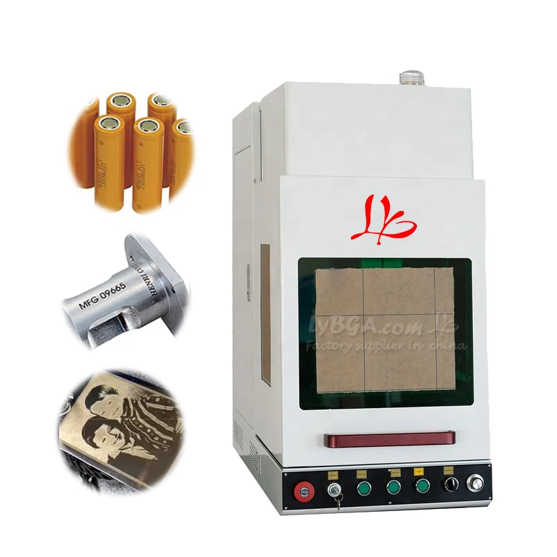 Enclosed 100W Fiber Laser 50W Laser Marking Machine 200W for Jewelry Metal Steel Colorfull Marking JPT Raycus 80w 60w 30w 20w