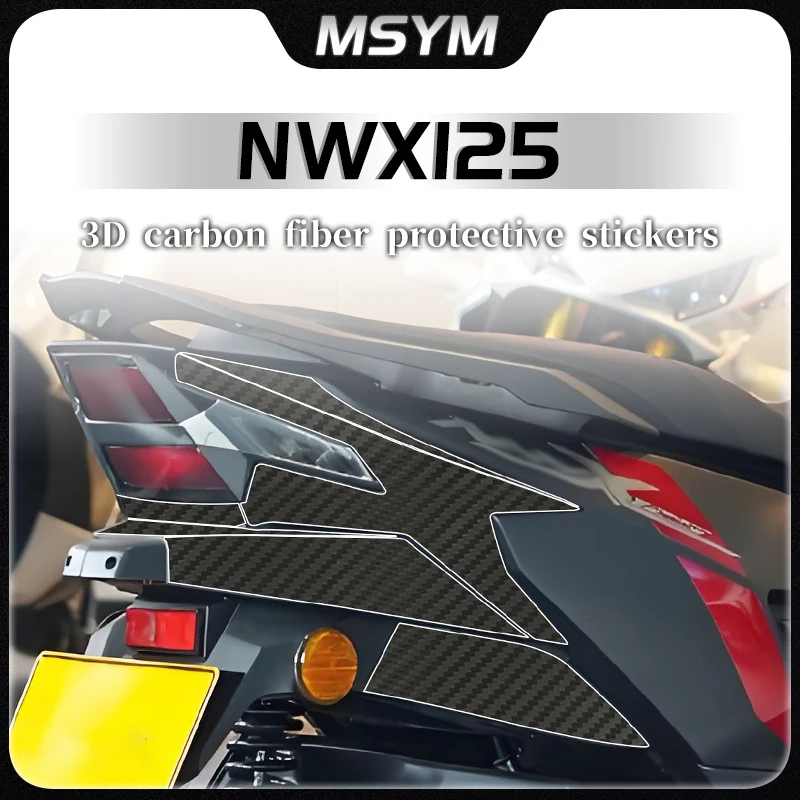 

Motorcycle 3D Carbon fiber sticker film protective film body sticker modified parts accessories For HONDA NWX125 NWX 125 2024