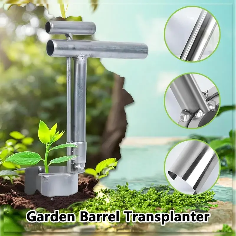 

Plant And Fruit Tree Seedling Transplanter Planting Tool Soil Sampler Handheld Garden Barrel Transplanter Digging Hoes Seedlings
