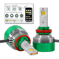 1 Pair H11 9005 Led fog light Headlamp tricolor white Warm yellow H1 H3 H7 led canbus H4 APP Control Two Color K14 led Headlight