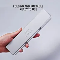 Foldable Bluetooth Keyboard with Magnetic Stand Aluminum Alloy Mini Folding Keyboard Rechargeable Keyboard for Tablet,iPad 6