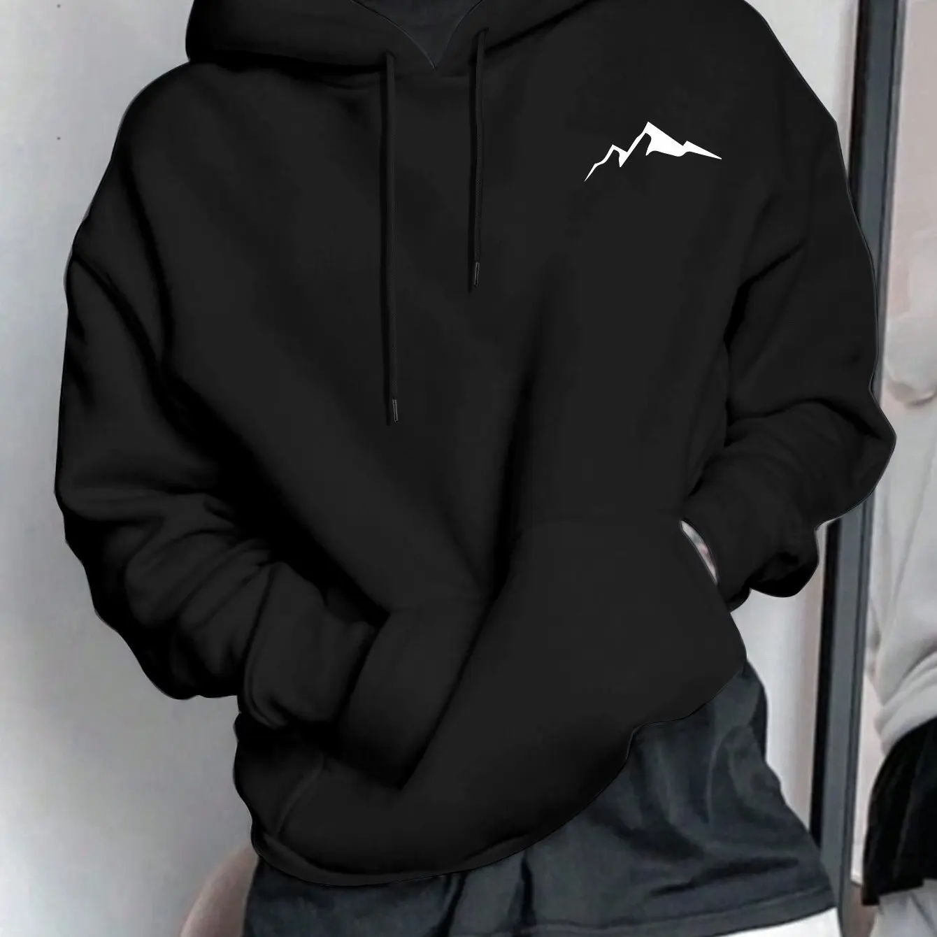 Men Women Mountain Graphic Hoodie Pullover Autumn Winter Loose Fashion Long Sleeve Casual Tops, Multiple Colors Available