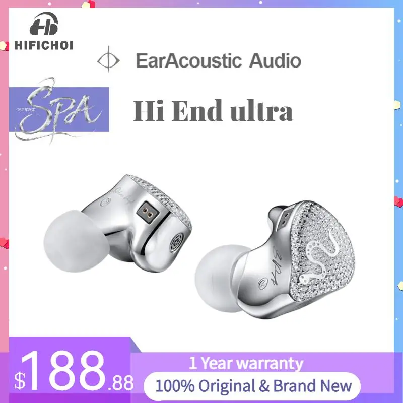 

EarAcoustic Audio SPA-Hi-End Ultra IEM Zinc Alloy HiFi Earphones 11.4mm Ti+Si Diaphragm, Dual Magnet Sound Chamber