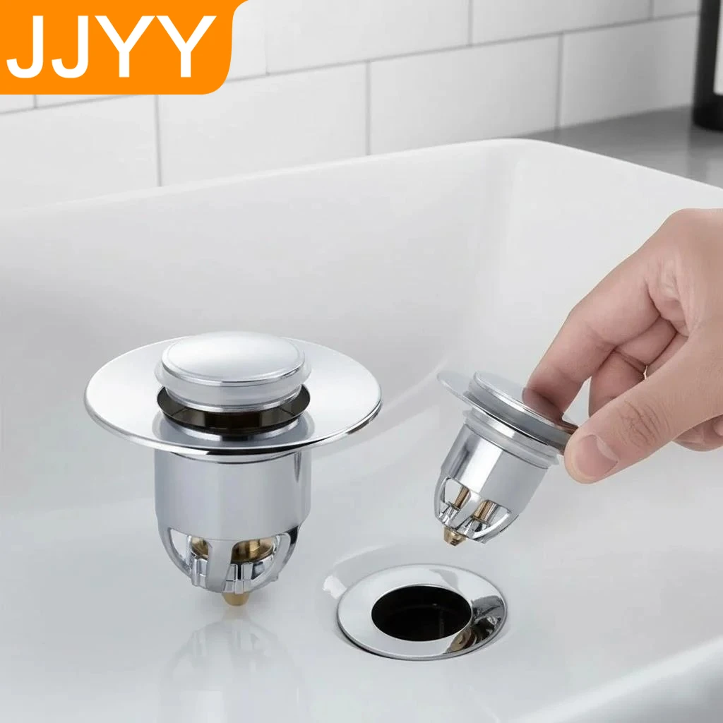 

Universal Stainless Steel Sink Drain Filter Bounce Core Push Type Converter Kitchen Sink Fittings Bathroom Pipe Accessories