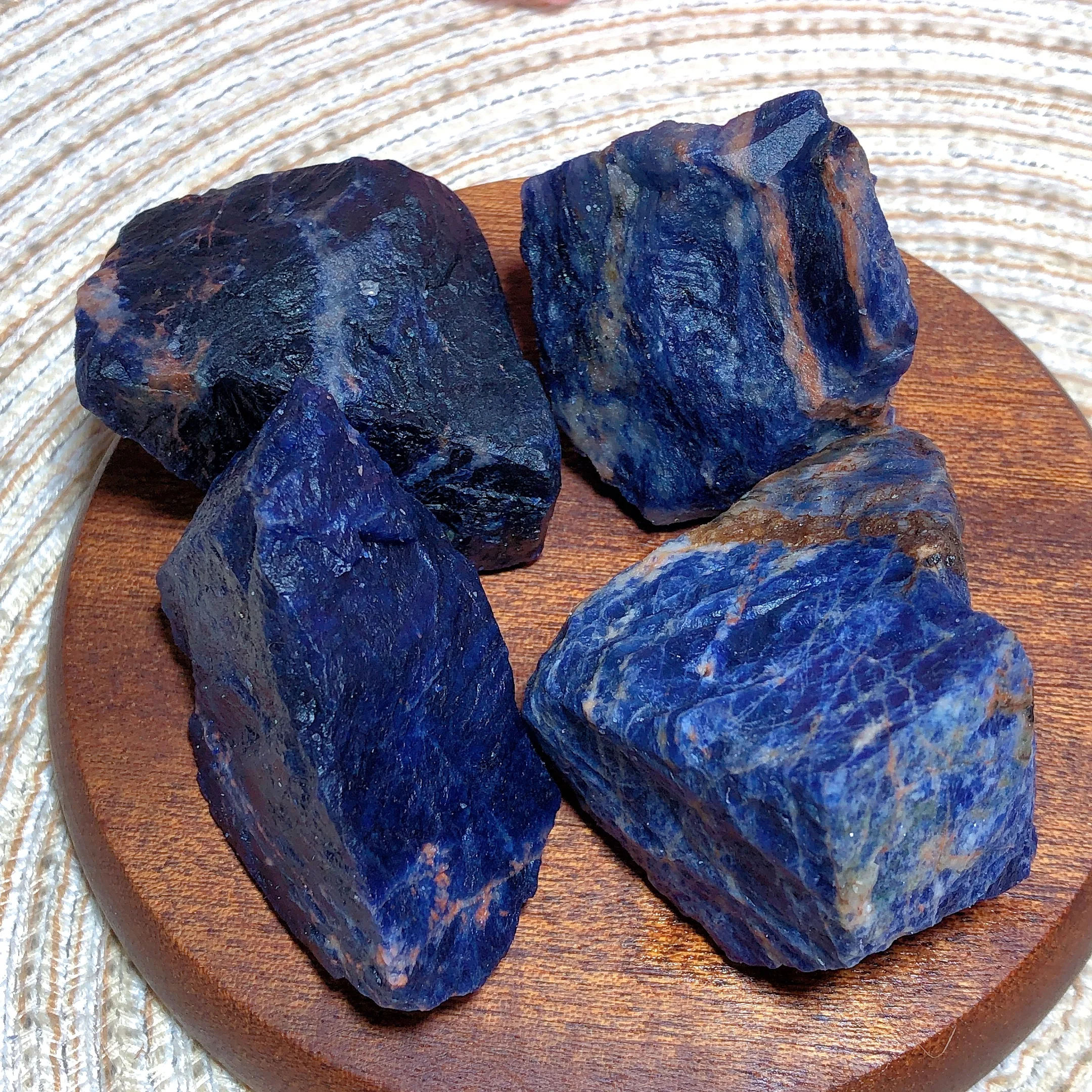 Natural Crystal Sodalite Raw Stone Bounding Rare Wholesale Specimen Mineral High Quality Precious Decoration Gift